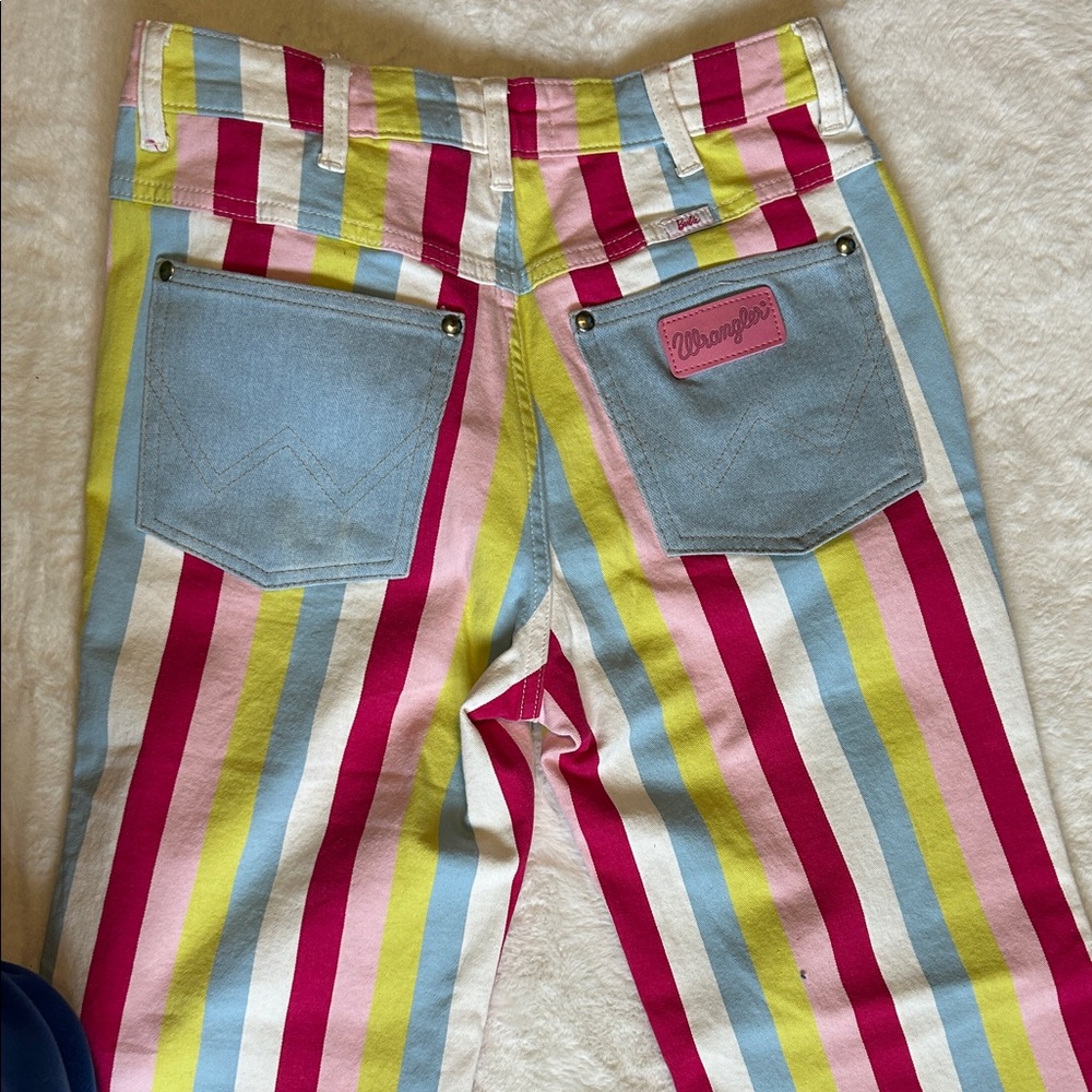 Wrangler Barbie Vertical Stripe Flare Jeans 27x32 - Picture 4 of 4